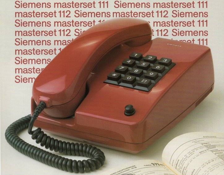 Vintage SIEMENS masterset 112 Wandtelefon kieselgrau neu OVP 