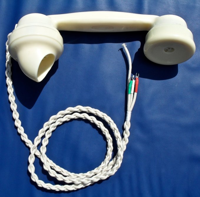 Handset Plaited 3-Way Ivory ☎️ Telephone Cord Suitable for Bakelite Phone ☎️ 